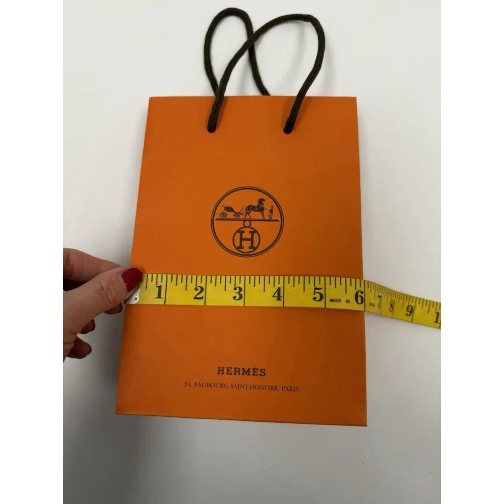 Hermes Empty Shopping Gift Bag Orange 8.5